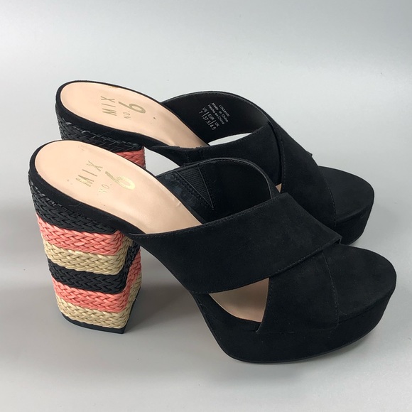 Mix No.6 Logahn Platform Suede Open Toe Mule Shoe Size 7 - Picture 7 of 13